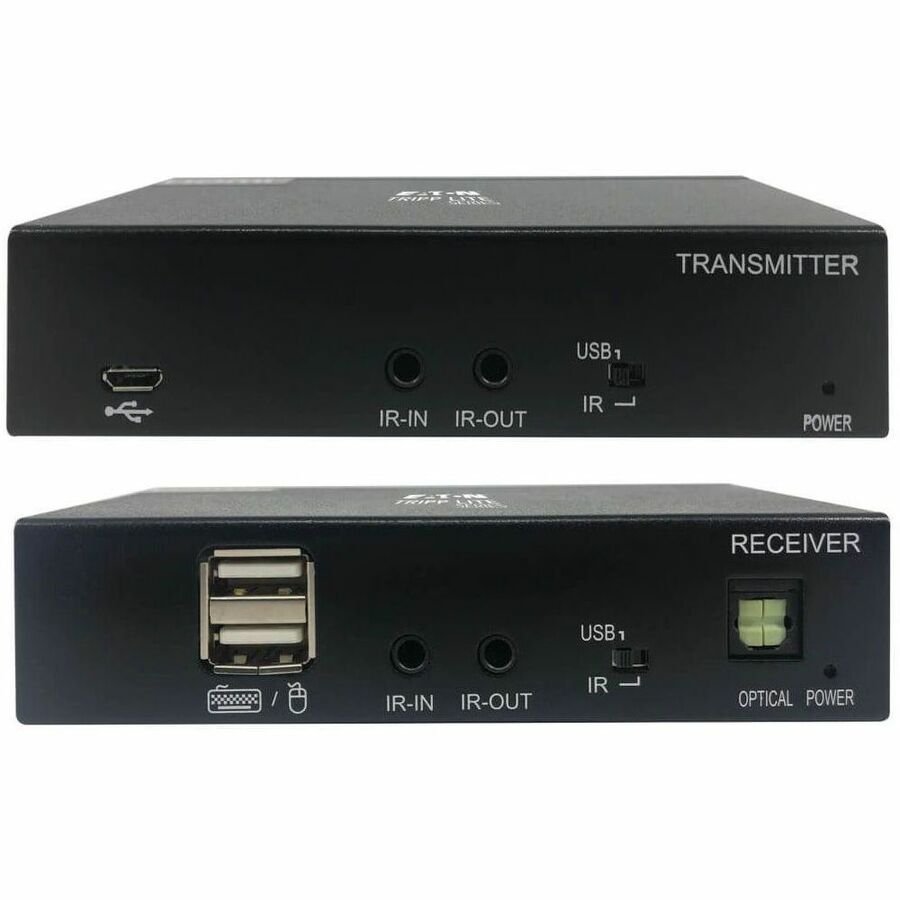 Eaton Tripp Lite Series HDMI over Cat6 Extender Kit, KVM Support, 4K 60Hz, 4:4:4, USB/IR, PoC, HDR, HDCP 2.2, 230 ft., TAA — B127A-1A1-BHBH