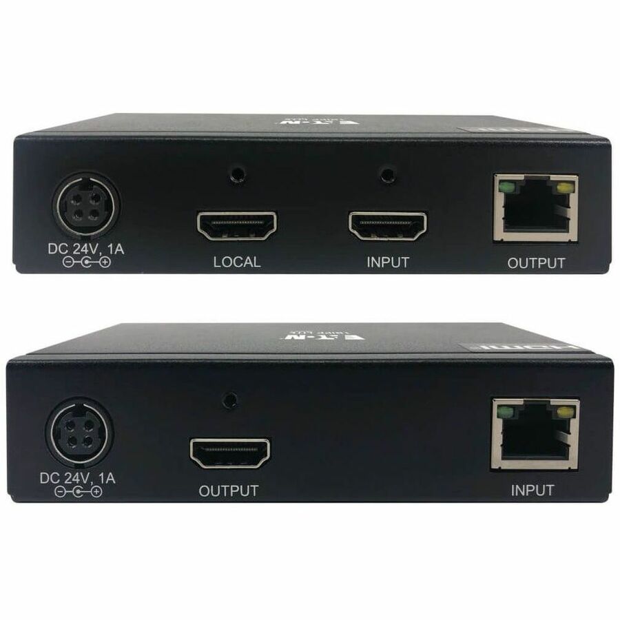 Eaton Tripp Lite Series HDMI over Cat6 Extender Kit, KVM Support, 4K 60Hz, 4:4:4, USB/IR, PoC, HDR, HDCP 2.2, 230 ft., TAA — B127A-1A1-BHBH