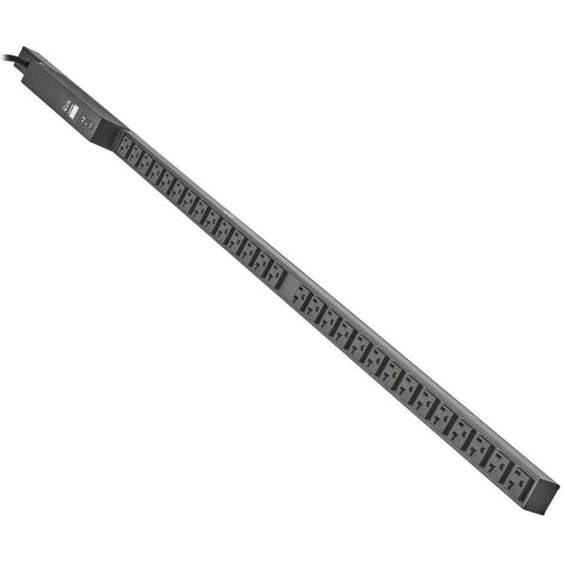 Eaton Tripp Lite Series 1.92kW Single-Phase Local Metered PDU with ISOBAR Surge Protection, 120V, 3840 Joules, 28 NEMA 5-15/20R Outlets, L5-20P Input, 15 ft. Cord, 0U Vertical — PDUMV20-ISO