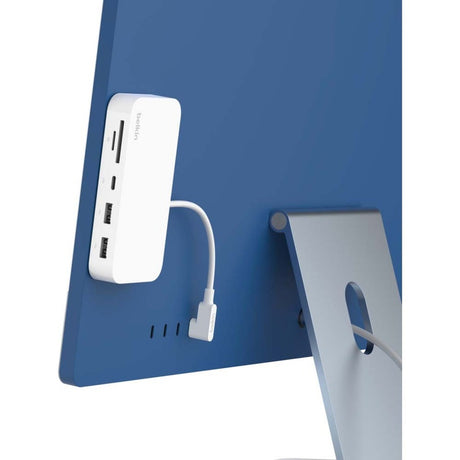 Belkin USB-C 6-in-1 Hub with Mount - USB-C Docking Station with Micro SD Card Reader - Compatible w/ MacBook, Chromebook — INC011ttWH