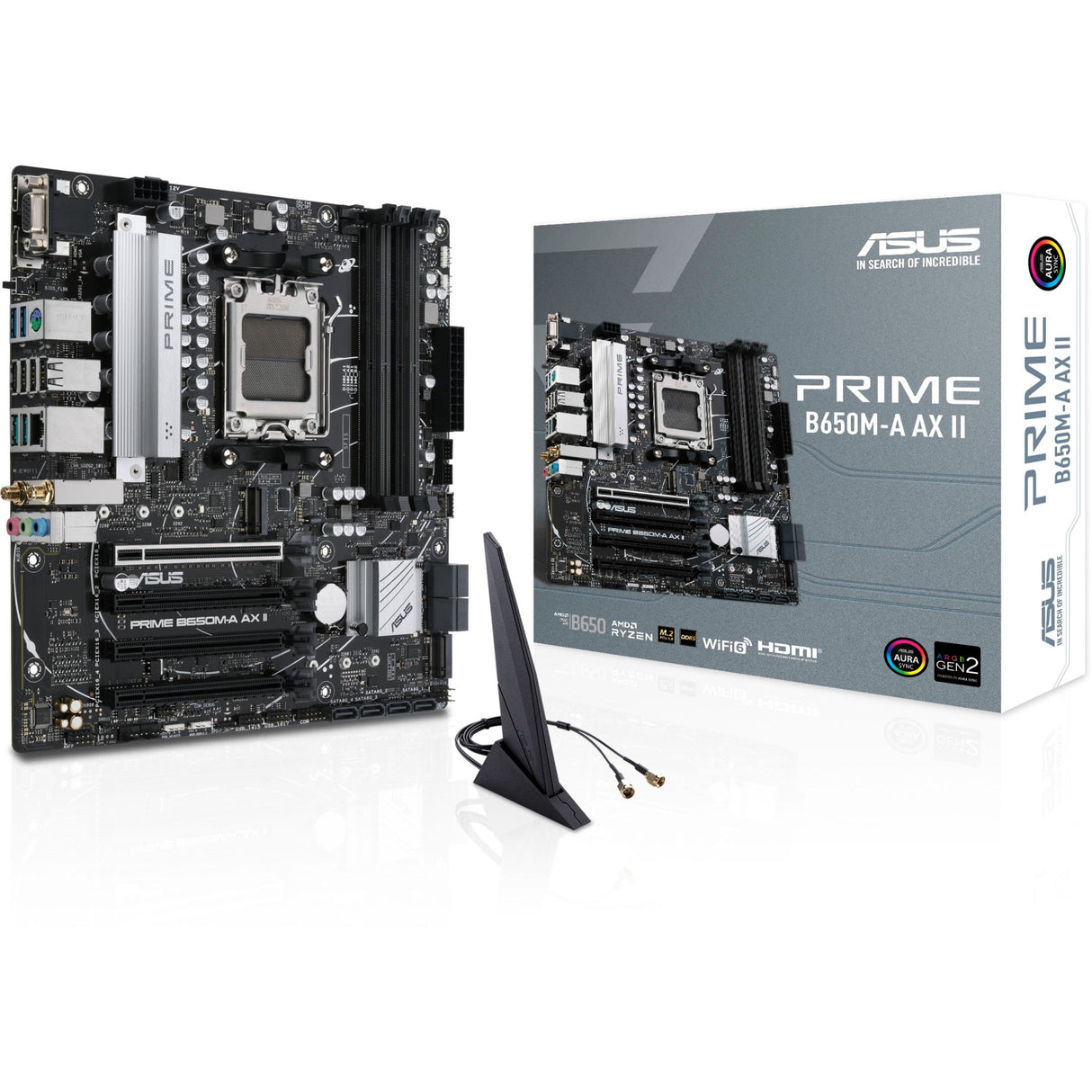 Asus Prime B650M-A AX II Gaming Desktop Motherboard - AMD B650 Chipset - Socket AM5 - Micro ATX — PRIMEB650M-AAXII