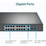 TP-Link TL-SG1218MP - 18-Port Gigabit Rackmount Switch with 16 PoE+ — TL-SG1218MP