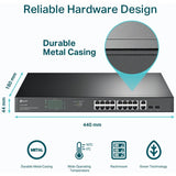 TP-Link TL-SG1218MP - 18-Port Gigabit Rackmount Switch with 16 PoE+ — TL-SG1218MP