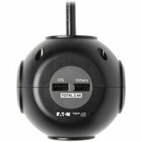 Eaton Tripp Lite Series Safe-IT 3-Outlet Spherical Surge Protector, 5-15R Outlets, 4 USB Charging Ports, 8 ft. (2.4 m) Cord, Antimicrobial Protection — TLP38UAM