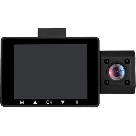 myGEKOgear by Adesso Scout Pro 2K 3-Channel Dash Cam Surveillance Edition with Front View, Cabin View, Rear View, APP for Instant Video Access, Wide Angle View, 32GB SD Card Included, G-Sensor, ODB2 Cable for Toolless 24/7 Surveillance — GOSP32G