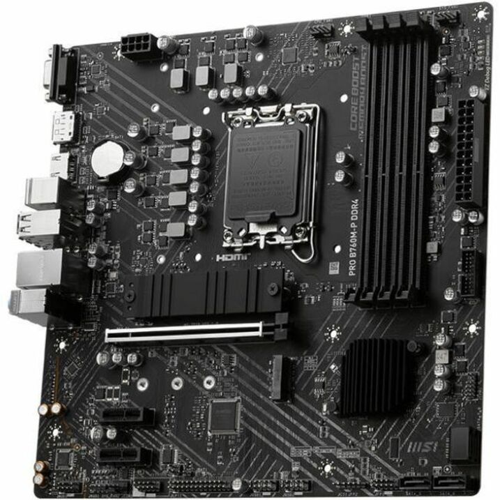 MSI Pro PRO B760M-P DDR4 Gaming Desktop Motherboard - Intel B760 Chipset - Socket LGA-1700 - Mini ATX — B760MPD4