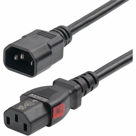 StarTech.com 4ft (1.2m) Power Extension Cord, IEC 60320 C14 to Locking C13, PDU Power Cord, 10A 250V, 18AWG, UL Listed — 87L3-8400-POWER-CORD