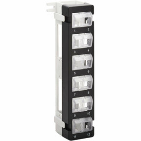 Eaton Tripp Lite Series 12-Port Wall-Mount Patch Panel for UTP Keystone Jacks, Rotatable Modules, TAA — N062-012-KJ-WM