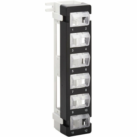 Eaton Tripp Lite Series 12-Port Wall-Mount Patch Panel for UTP Keystone Jacks, Rotatable Modules, TAA — N062-012-KJ-WM