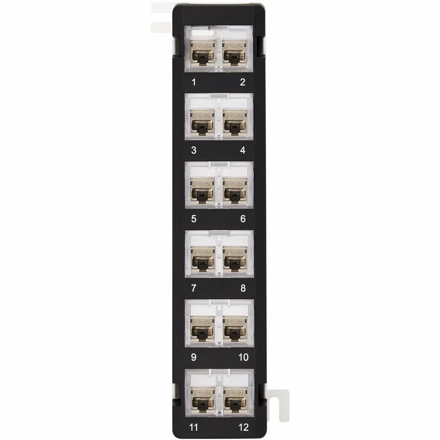 Eaton Tripp Lite Series 12-Port Wall-Mount Patch Panel for UTP Keystone Jacks, Rotatable Modules, TAA — N062-012-KJ-WM