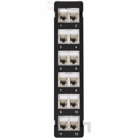 Eaton Tripp Lite Series 12-Port Wall-Mount Patch Panel for UTP Keystone Jacks, Rotatable Modules, TAA — N062-012-KJ-WM