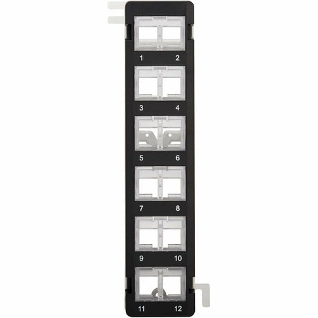 Eaton Tripp Lite Series 12-Port Wall-Mount Patch Panel for UTP Keystone Jacks, Rotatable Modules, TAA — N062-012-KJ-WM