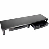Eaton Tripp Lite Series Extra-Wide Dual-Monitor Riser with Storage Drawers, 39 x 11 in., Black, TAA — MR4011DTAA