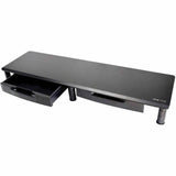 Eaton Tripp Lite Series Extra-Wide Dual-Monitor Riser with Storage Drawers, 39 x 11 in., Black, TAA — MR4011DTAA