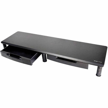 Eaton Tripp Lite Series Extra-Wide Dual-Monitor Riser with Storage Drawers, 39 x 11 in., Black, TAA — MR4011DTAA