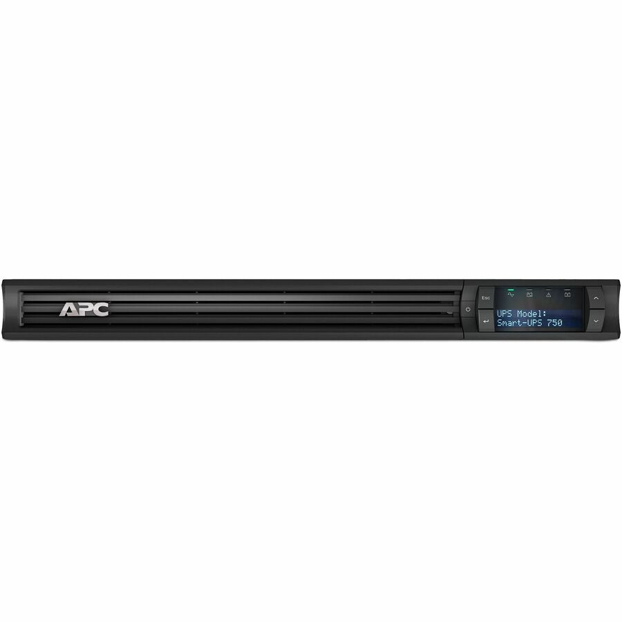 APC Smart-UPS, Line Interactive, 1000 VA, LCD, Rackmount 1U, 120V, 4x NEMA 5-15R outlet, USB, AVR, Short Depth — SMT1000RM1U