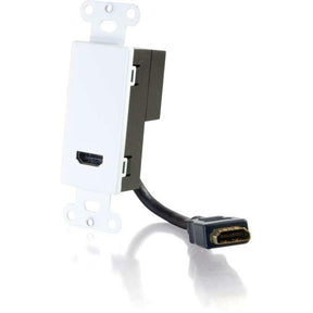 C2G HDMI Pass Through - Decorative Wall Plate - White — 41043