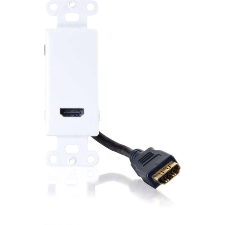 C2G HDMI Pass Through - Decorative Wall Plate - White — 41043