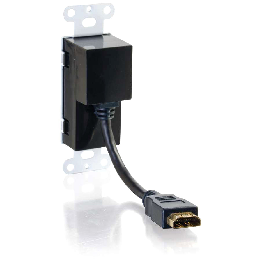 C2G HDMI Pass Through - Decorative Wall Plate - White — 41043