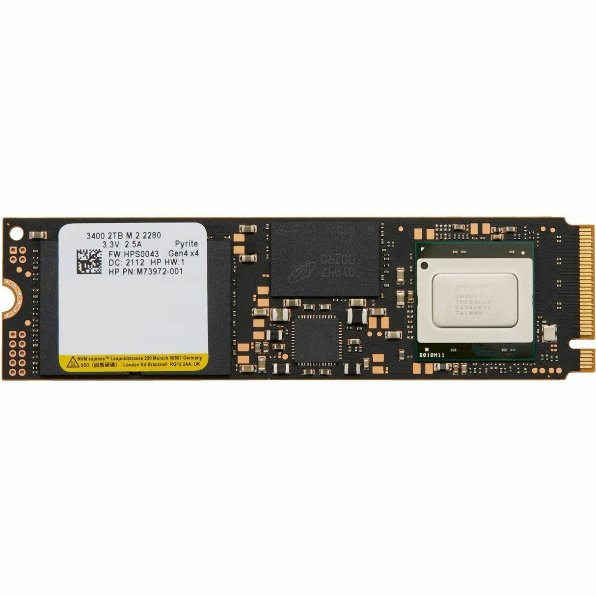 HP 2 TB Solid State Drive - M.2 Internal - PCI Express NVMe (PCI Express NVMe 4.0 x4) — 6D8L6UT#ABA