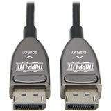 Eaton Tripp Lite Series DisplayPort Active Optical Cable (AOC), 8K 60 Hz (M/M), CL3 Rated, Latching Connectors, Black, 30 m (98 ft.) — P580F3-30M-8K6