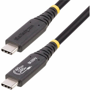 StarTech.com 50cm (1.6ft) USB4 Cable, USB-IF Certified USB-C Cable, 40 Gbps, 240W, 8K 60Hz, Compatible w/Thunderbolt/USB 3.2 Ports — 50C-40G-USB4-CABLE