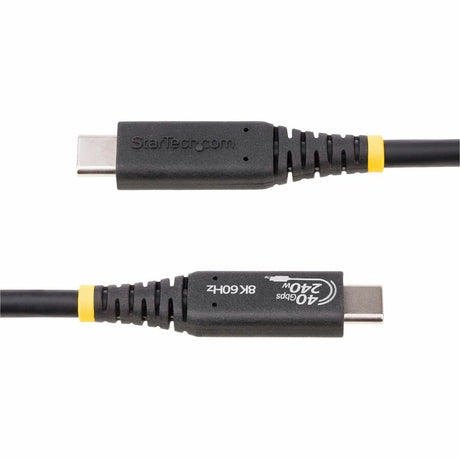 StarTech.com 50cm (1.6ft) USB4 Cable, USB-IF Certified USB-C Cable, 40 Gbps, 240W, 8K 60Hz, Compatible w/Thunderbolt/USB 3.2 Ports — 50C-40G-USB4-CABLE