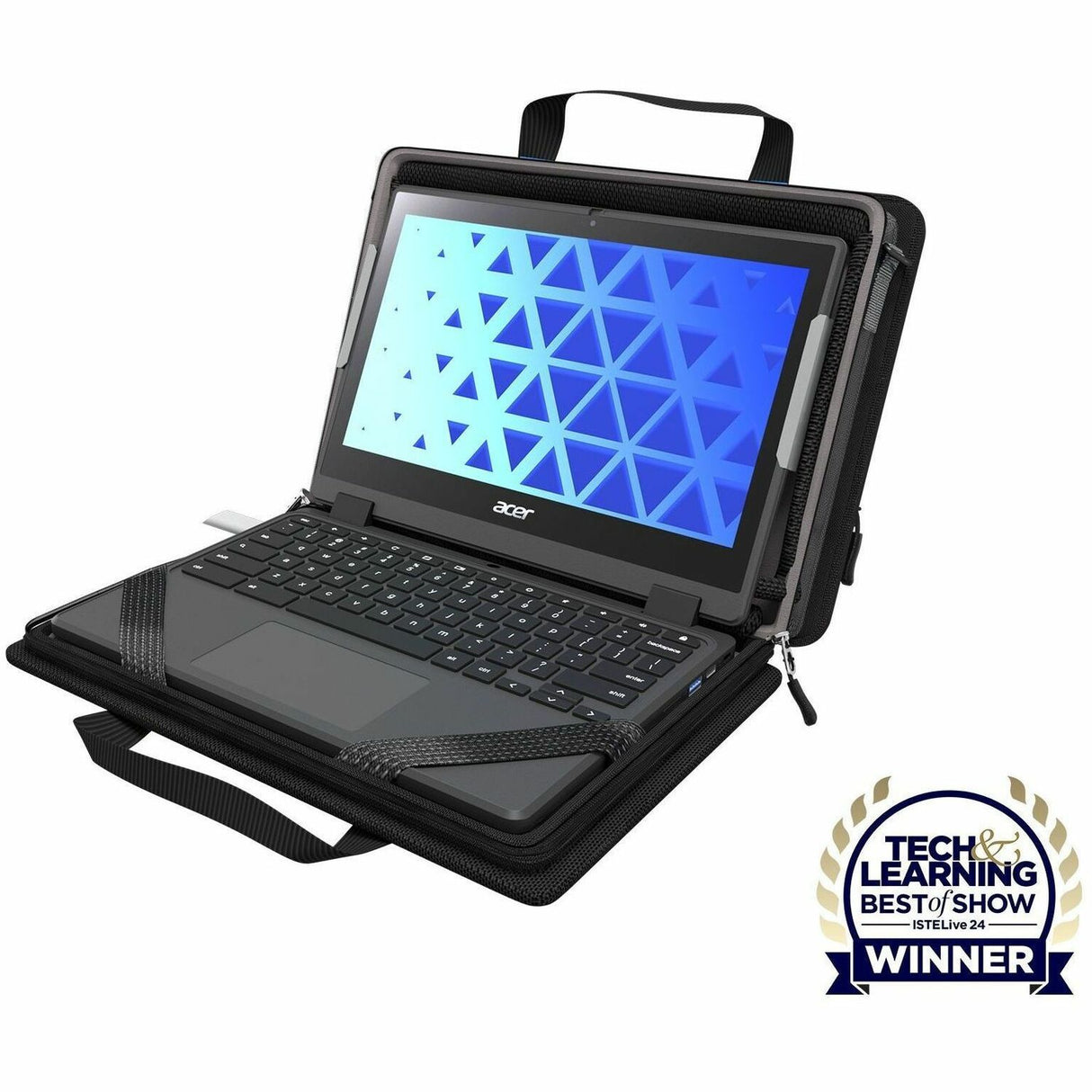 Explorer 5 Work-In Case w/Pocket 11" w/ Shoulder Strap (Black) — MCEB5P11BLK