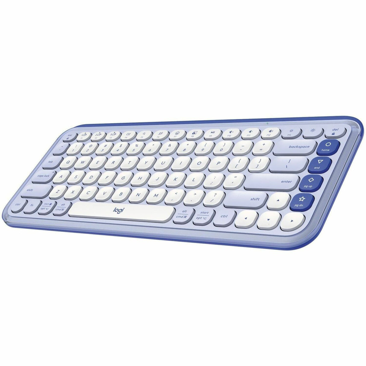 Logitech POP ICON KEYS Wireless Bluetooth Keyboard, Comfortable Typing, Programmable Keys, Easy-Switch Between up to 3 Devices (Lilac & Off-white) — 920-013050