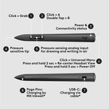 Logitech MX Ink Mixed-Reality (MR) Stylus, wireless pen controller, high precision and pressure sensitive, for Meta Quest 2, Meta Quest 3, Meta Quest 3S — 914-000085