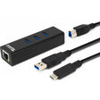 Plugable USB Hub with Ethernet, 3 port USB 3.0 Bus Powered Hub with Gigabit Ethernet — USB3-HUB3ME
