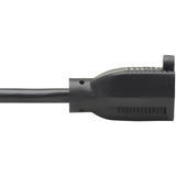 Eaton Tripp Lite Series Power Extension Cord, Right-Angle NEMA 5-15P to NEMA 5-15R - Heavy-Duty, 15A, 120V, 14 AWG, 3 ft. (0.91 m), Black — P024-003-15D