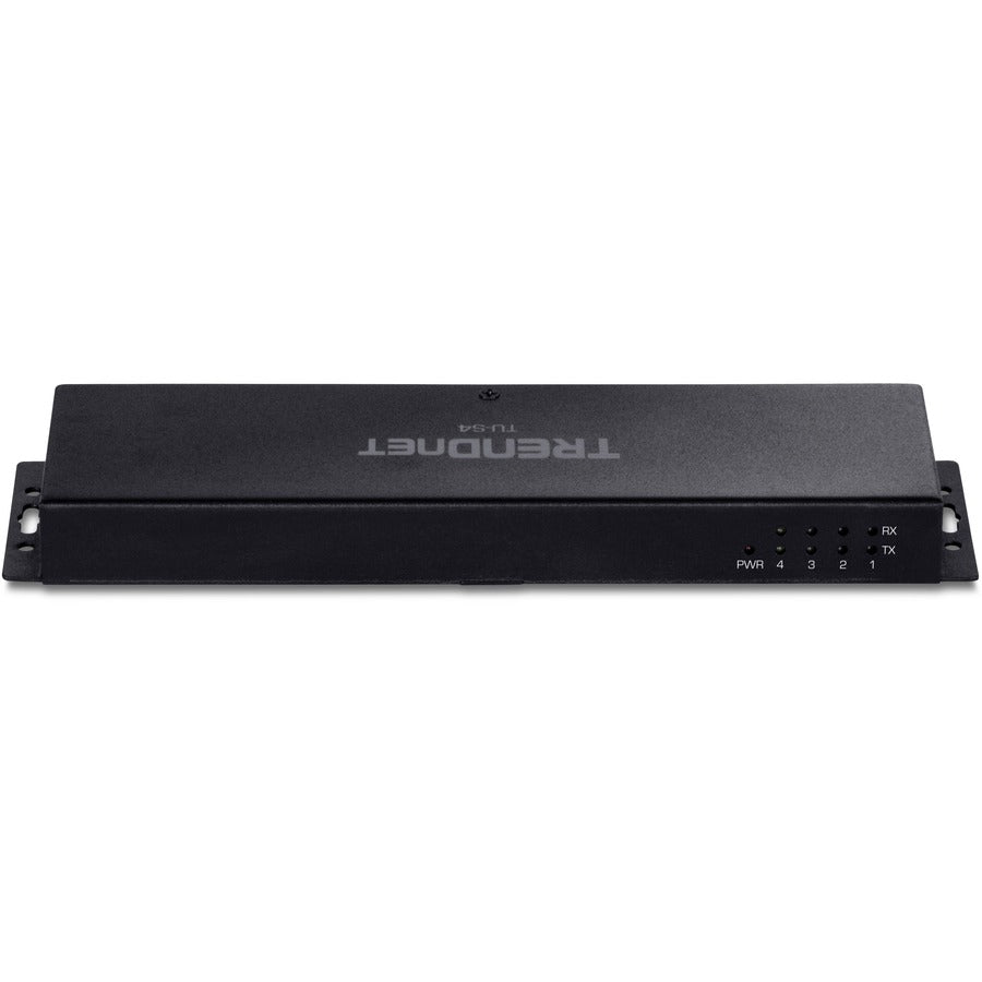 TRENDnet TU-S4, 4-Port USB to Serial RS232 Hub, Black — TU-S4