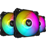TUF Gaming TF120 ARGB Fan - Triple Fan Kit with ARGB Controller - 3 Pack — TUFGAMINGTF120ARGB3IN1Fan