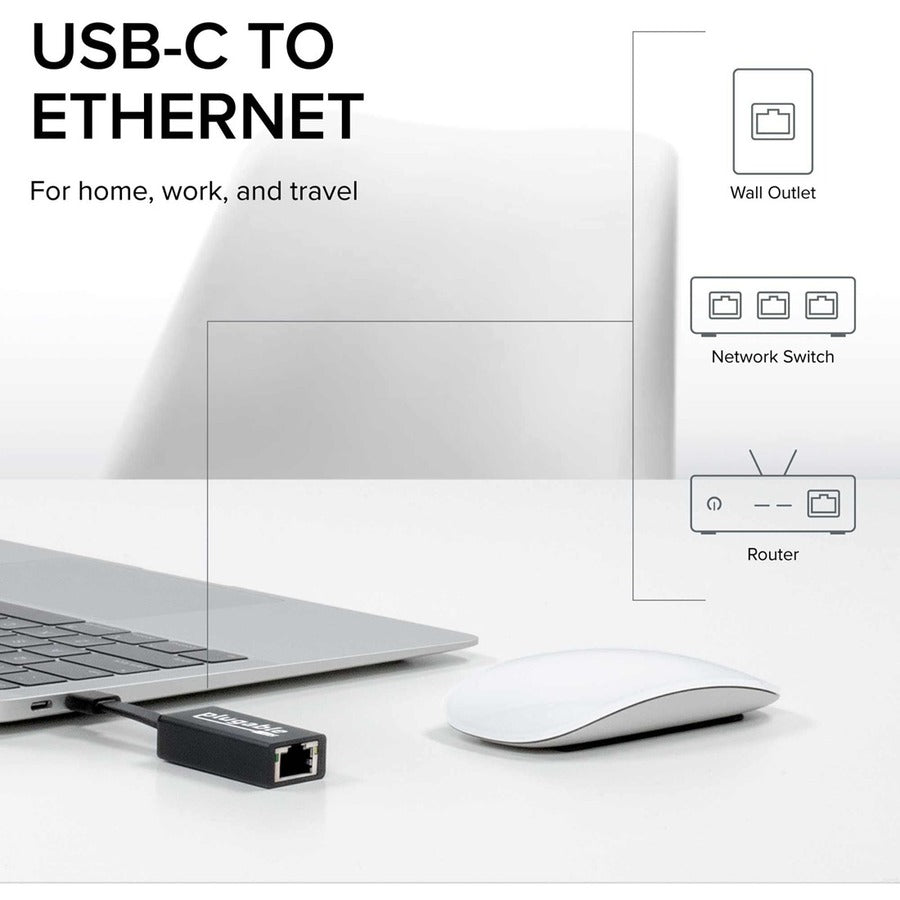 Plugable USB C to Ethernet Adapter, Fast and Reliable Gigabit Speed — USBC-TE1000