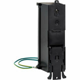 Eaton Tripp Lite Series 8-Port Metal Shielded DIN-Rail Mount Preloaded Keystone Patch Panel with Grounding, Black/Silver, TAA — N063-008-6A-SH