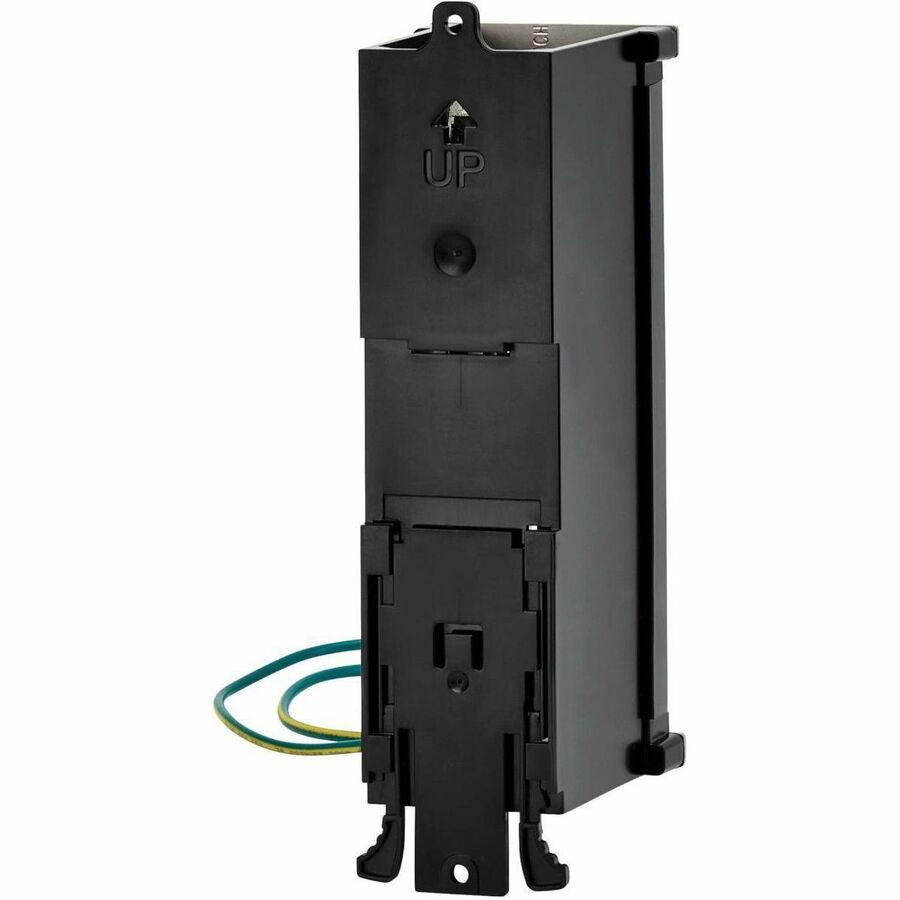 Eaton Tripp Lite Series 8-Port Metal Shielded DIN-Rail Mount Preloaded Keystone Patch Panel with Grounding, Black/Silver, TAA — N063-008-6A-SH