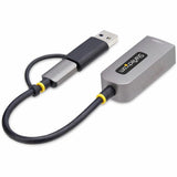 StarTech.com USB-C to to Ethernet Adapter with USB-A Dongle, 10/100/1000Mbps, USB 3.0 to Gigabit Network Adapter, Windows/macOS/Linux — C21GA-USB-ETHERNET