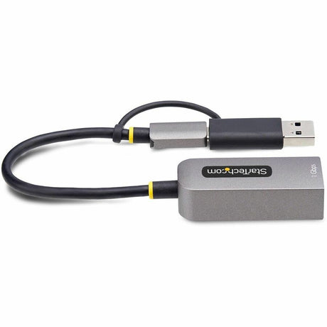 StarTech.com USB-C to to Ethernet Adapter with USB-A Dongle, 10/100/1000Mbps, USB 3.0 to Gigabit Network Adapter, Windows/macOS/Linux — C21GA-USB-ETHERNET