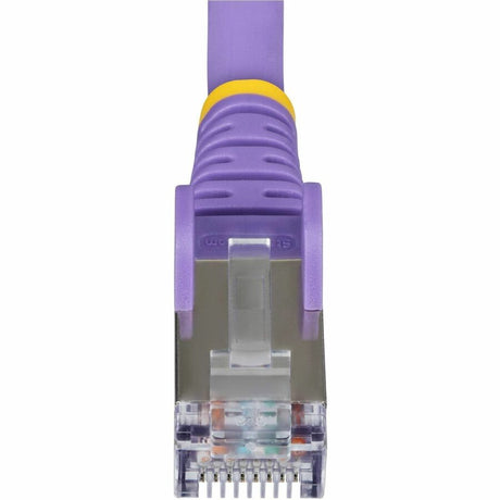 StarTech.com 1ft Purple CAT6a Ethernet Cable, Snagless RJ45, 10G, 100W PoE, S/FTP, LSZH, 27AWG Pure Copper, 500MHz, Shielded Network Cord — NLPL-1F-CAT6A-PATCH