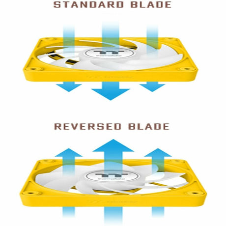 Thermaltake CT140 EX Reverse ARGB Sync PC Cooling Fan Bumblebee (3-Fan Pack) - 3 Pack — CL-F227-PL14BB-A