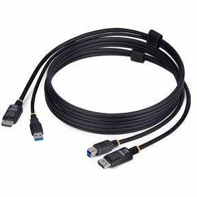 StarTech.com 6ft (1.8m) DisplayPort and USB 5Gbps KVM Cable, 4K 60Hz, Universally Compatible DP 1.2/USB 3.0 Combo Cable for KVM Switches — DU1226-KVM-CABLE