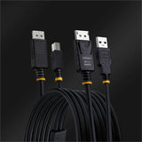 StarTech.com 6ft (1.8m) DisplayPort and USB 5Gbps KVM Cable, 4K 60Hz, Universally Compatible DP 1.2/USB 3.0 Combo Cable for KVM Switches — DU1226-KVM-CABLE