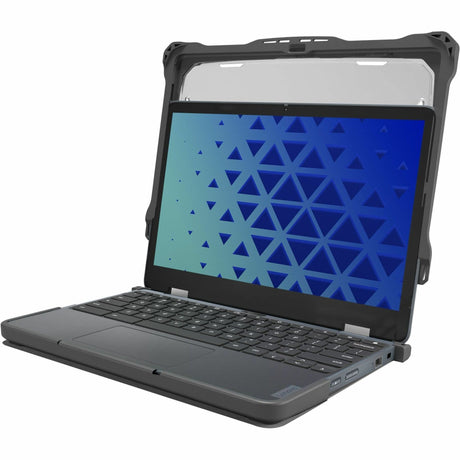 Extreme Shell-F2 Slide Case for Lenovo 500e/500w G4 Chromebook 2:1 12" (Modified) (Grey/Clear) (Replacement For LN-ESF-500E-G4-GRY) — LNESF2500EG4M