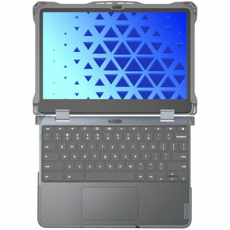 Extreme Shell-F2 Slide Case for Lenovo 500e/500w G4 Chromebook 2:1 12" (Modified) (Grey/Clear) (Replacement For LN-ESF-500E-G4-GRY) — LNESF2500EG4M
