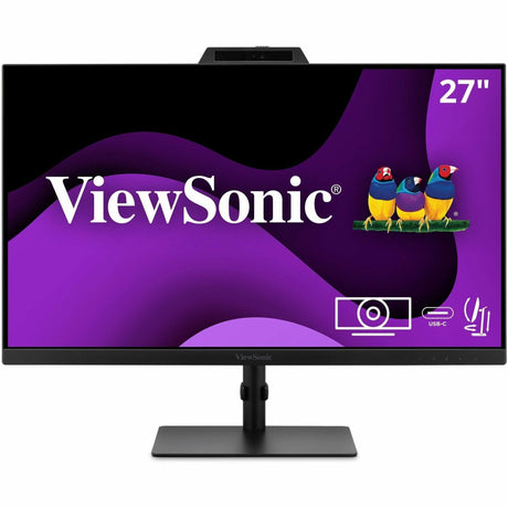 ViewSonic VG2741V 27 Inch 1080p IPS Video Conferencing Monitor with Integrated Windows Hello Certified IR 5MP Webcam, Built-in Microphone, Advanced Ergonomics, USB C, HDMI, and DisplayPort Inputs — VG2741V