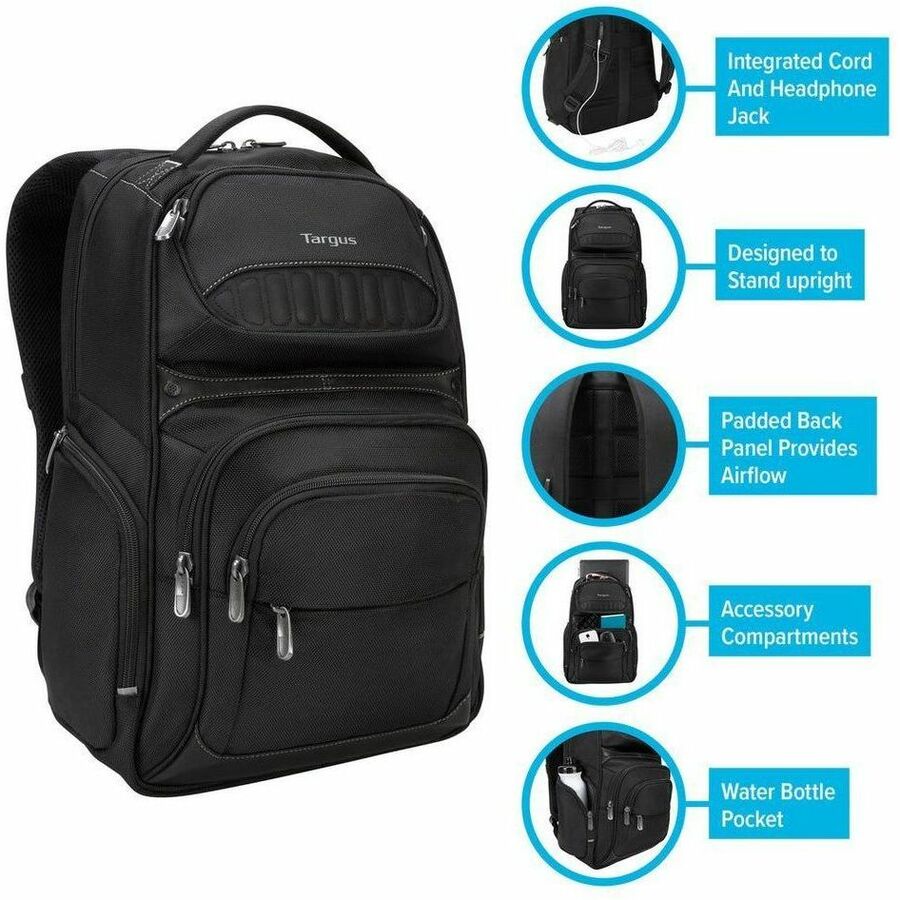 Targus Carrying Case for 16" Notebook - Black with Earphone Jack in strap — TSB705US