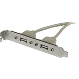 StarTech.com 2 Port USB A Female Slot Plate Adapter Cable — USBPLATE