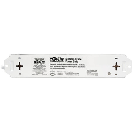 Eaton Tripp Lite Series Safe-IT UL 60601-1 Medical-Grade Power Strip for Patient-Care Vicinity, 4 15A Hospital-Grade Outlets, Safety Covers, 15 ft. Cord — PS-415-HGULTRA