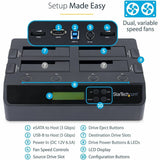 StarTech.com 4-Bay Hard Drive Duplicator and Eraser, External HDD/SSD Cloner / Copier / Wiper Tool, USB 3.0/eSATA to SATA Docking Station — SATDOCK4U3RE